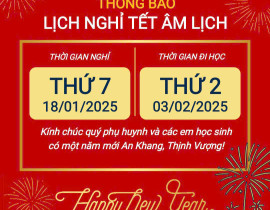 Thông báo nghỉ Tết Nguyên Đán năm 2025